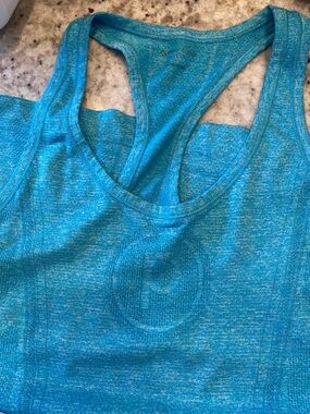 Pure Barre Blue Racerback Tank Top